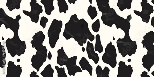 Wallpaper Mural Black and White Cow Print Pattern Torontodigital.ca