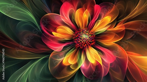 Beautiful abstract colorful flower design