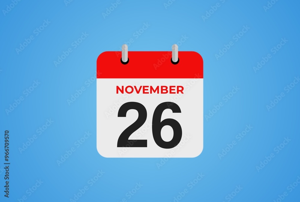 Icon calendar day. 26 December. 26th days of the month, illustration style. Date day of week Sunday, Monday, Tuesday, Wednesday, Thursday, Friday, Saturday. Icon calendar day. 26 December. 26th days of the month, illustration style. Date day of week Sunday, Monday, Tuesday, Wednesday, Thursday, Friday, Saturday.
