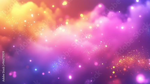 Colorful lights in a dreamy haze