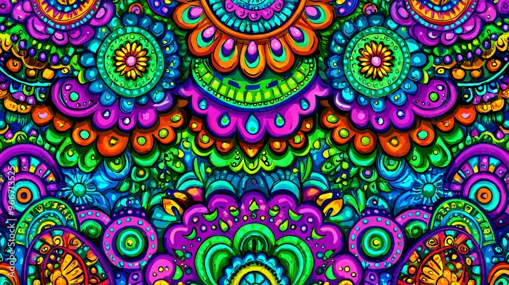 Vibrant Abstract Floral Pattern Vibrant Abstract Floral Pattern