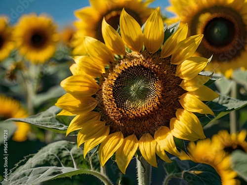 stunning close up photo of sunflowers during the day
