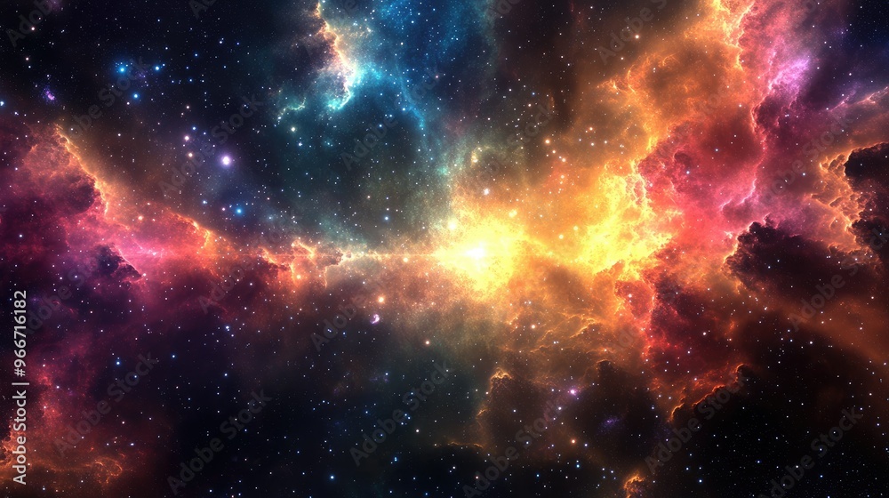 Obraz premium Gleaming cosmic aura backgrounds