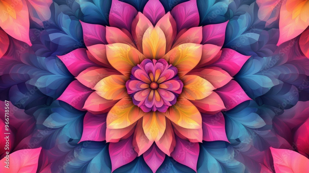 Beautiful abstract colorful flower design Beautiful abstract colorful flower design