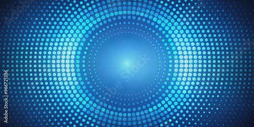 Futuristic blue halftones abstract background with minimal tech dotted circles, futuristic, blue, halftones