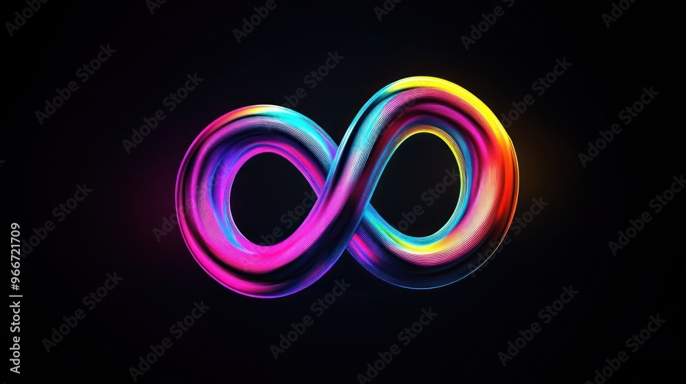 Infinity Symbol with Rainbow Colors Infinity Symbol with Rainbow Colors