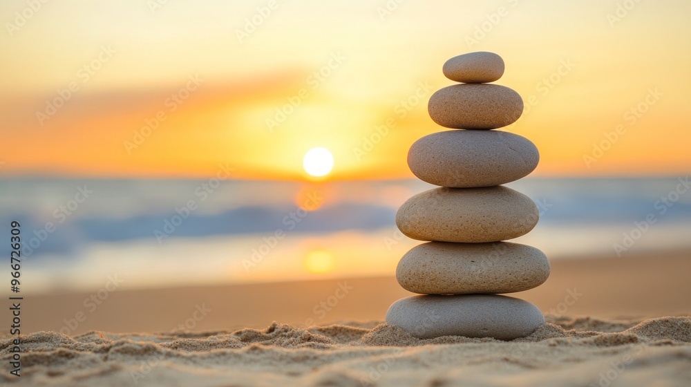 Zen Stones at Sunset Zen Stones at Sunset