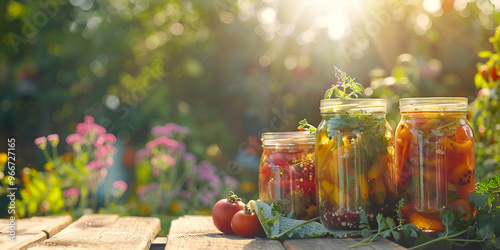 Pickled Vegetables in Jars