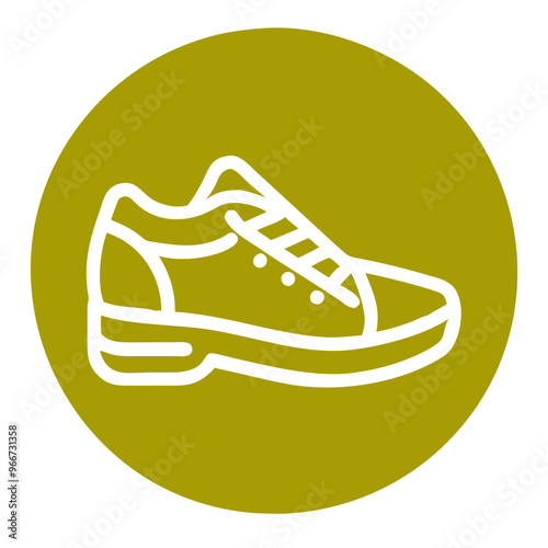 men low heel shoes, mustard color, round icon, vector, footwear