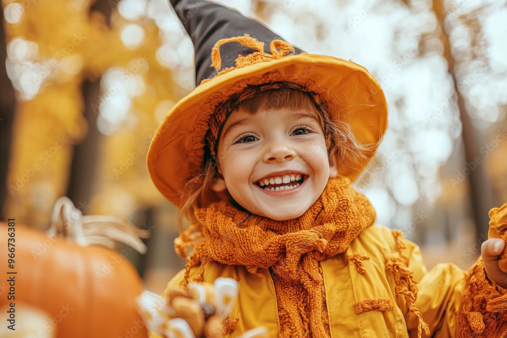 child in Halloween festival atmosphere child in Halloween festival atmosphere