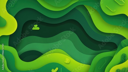 Vibrant green abstract banner with a modern touch, perfect for eyecatching graphics and design needs. photo