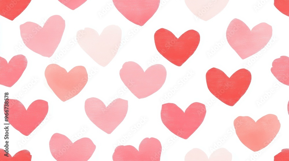 A charming seamless pattern featuring handdrawn hearts, perfect for a romantic backdrop on Valentines Day. A charming seamless pattern featuring handdrawn hearts, perfect for a romantic backdrop on Valentines Day.