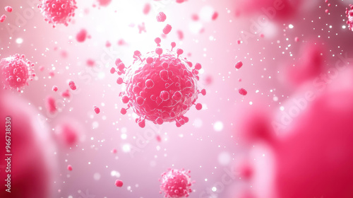 Vibrant 3D comicstyle illustration showcases the bodys immunity fighting off diseases with colorful particles.