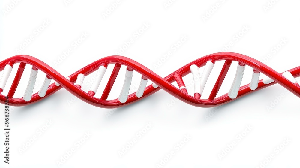 Discover the elegant structure of DNA, the blueprint of life, showcasing its double helix formation and genetic coding.