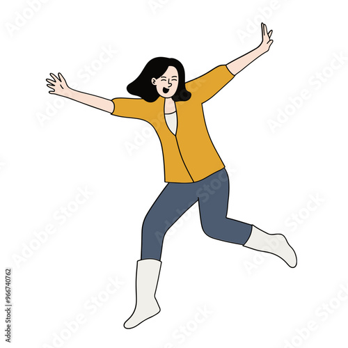 Jumping in the air