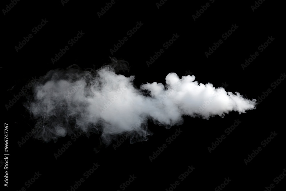 Smoke Cloud Isolated on Black Background , ai Smoke Cloud Isolated on Black Background , ai