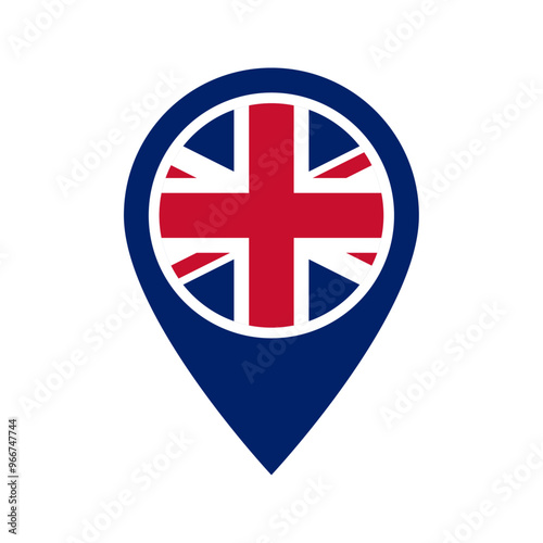 Great Britain flag location icon