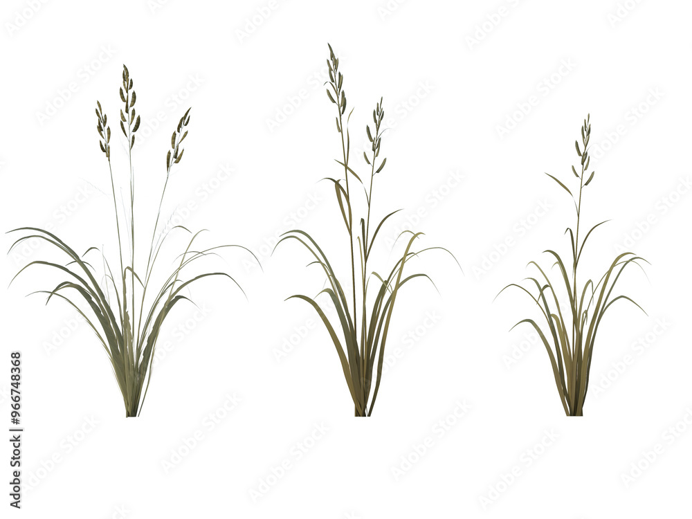 Fototapeta premium Prairie Cordgrass grass isolated on transparant background