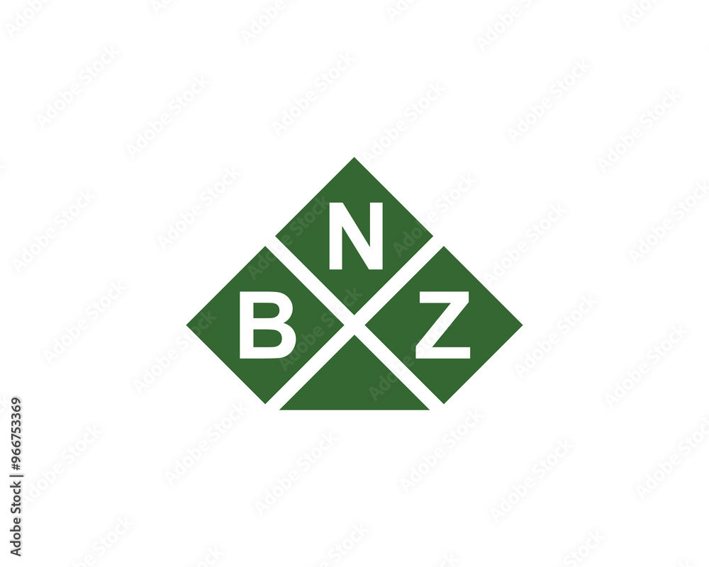 BNZ logo design vector template. BNZ BNZ logo design vector template. BNZ