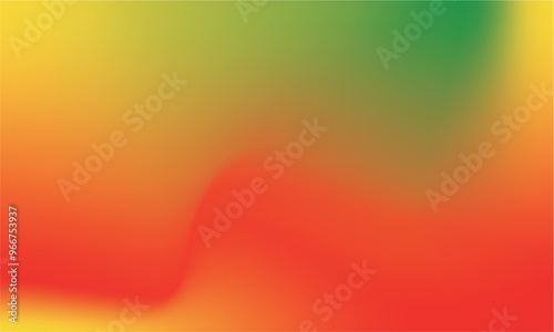 Gradient mesh background dinamic red, green and yellow reggae music layout poster backdrop banner printable