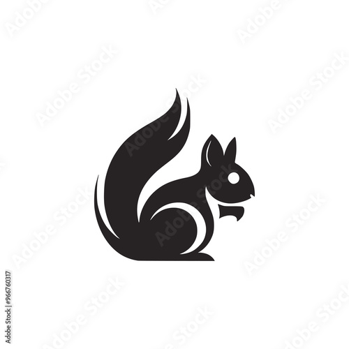 Wallpaper Mural cute squirrel wild animal logo vector illustration template design Torontodigital.ca