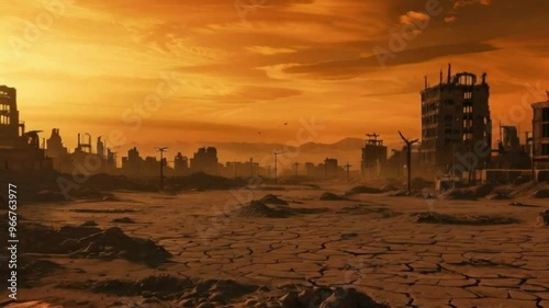 sunset in the desert