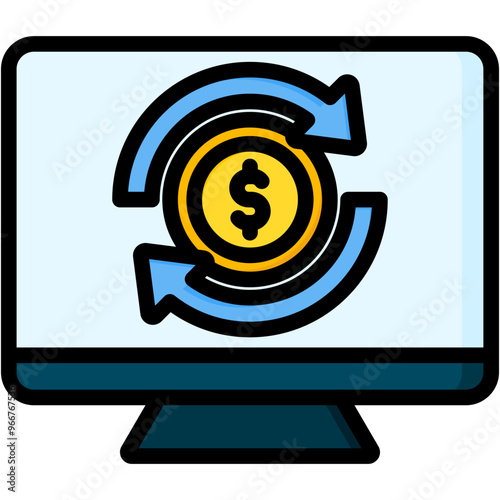 Currency Deflation Icon