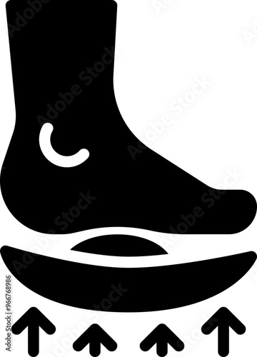 Flat foot icon