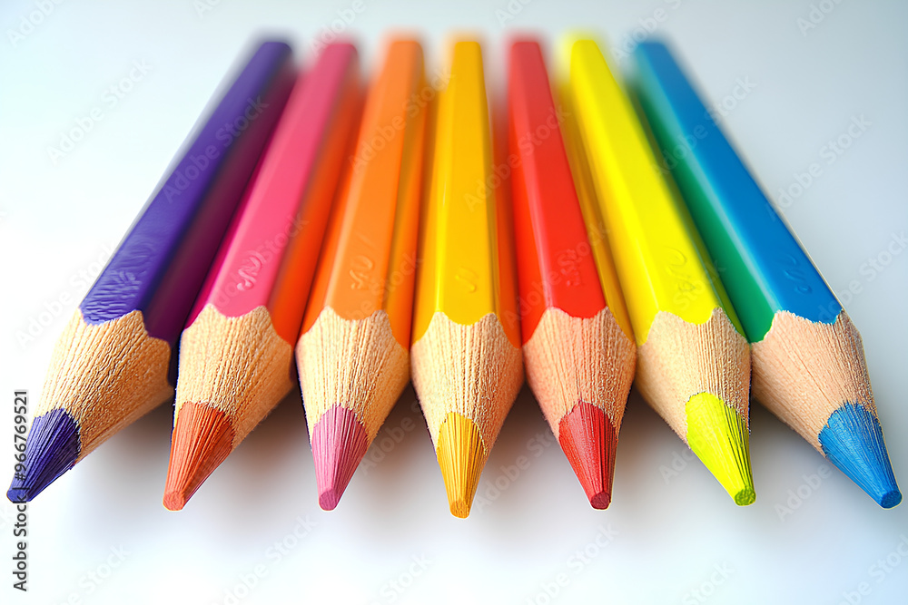 A vibrant arrangement of colored pencils in various hues, ideal for artistic expression. A vibrant arrangement of colored pencils in various hues, ideal for artistic expression.