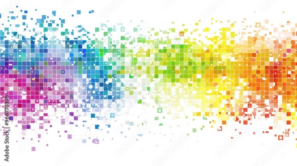 Abstract colorful mosaic background with scattered squares. Abstract colorful mosaic background with scattered squares.
