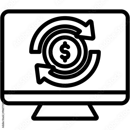 Currency Deflation Icon