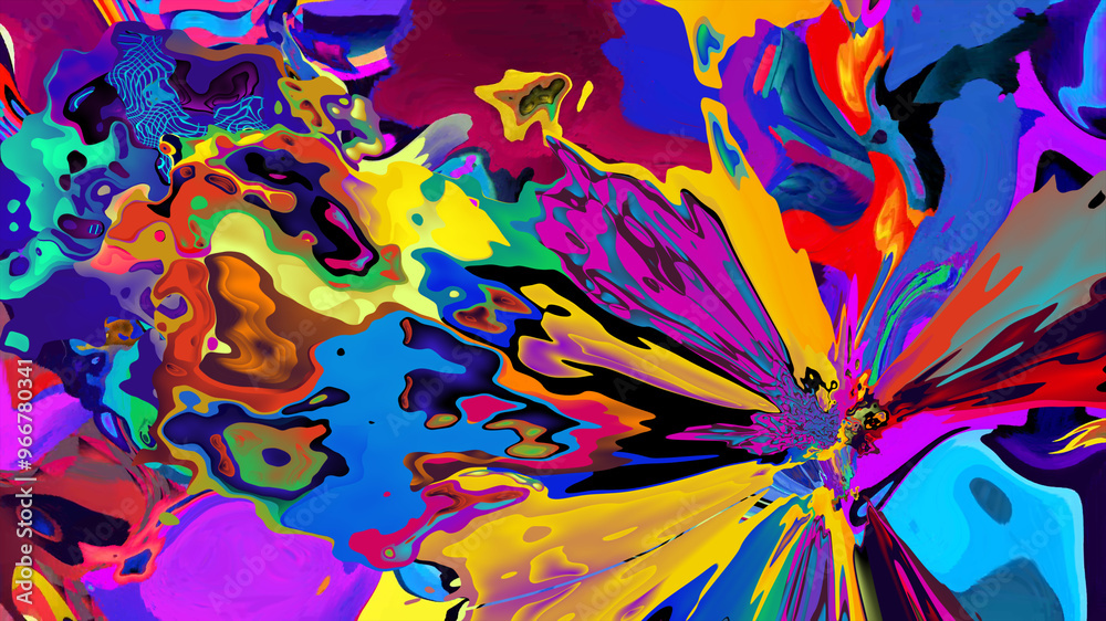 Psychedelic colorful abstract fluid and liquid background Psychedelic colorful abstract fluid and liquid background