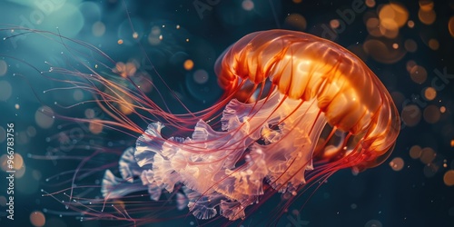 Aurelia labiata A Larger Species of Moon Jellyfish in the Ulmaridae Family photo