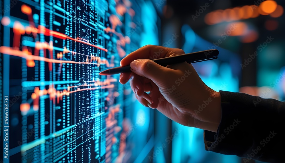 Digital analysis of data visualizations with highlighted points on a ...