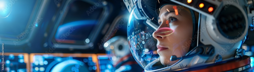 Advanced virtual reality training for astronauts in a futuristic space station environment, using holograms and immersive simulations Advanced virtual reality training for astronauts in a futuristic space station environment, using holograms and immersive simulations