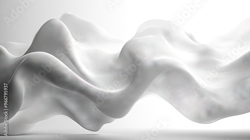 Abstract White Fabric Swirling