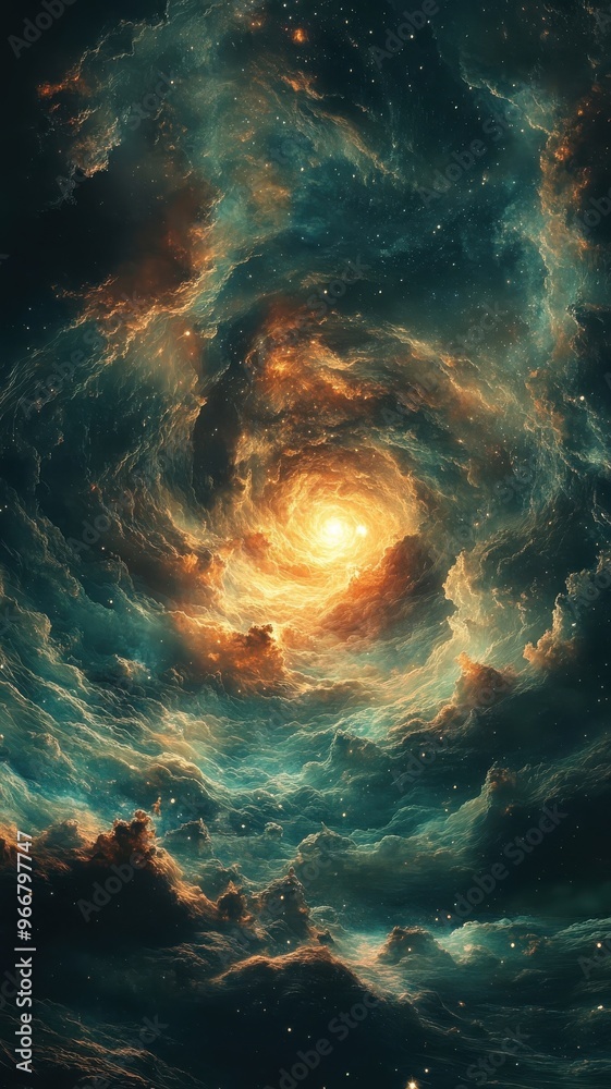 Fototapeta premium Space illustrated with textured patterns, detailed surfaces, and rich cosmic visual depth.