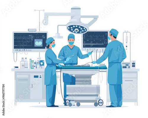Gastroenterologist performing an endoscopy, specialized in digestive health, advanced medical procedure