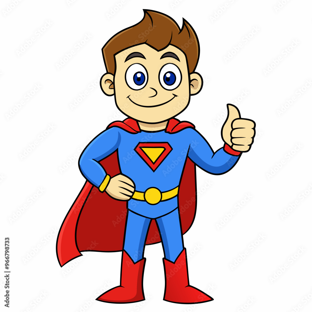 Obraz premium Superhero Character Vector Illustration cartoon character super hero Illustrator Artwork