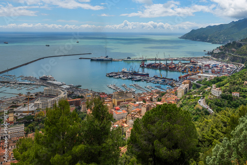 Large seaport and transport hub in the Italian city of Salerno on the coast of the Gulf of Naples in the Mediterranean