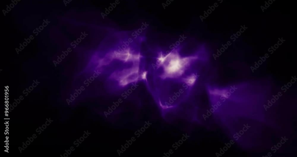Purple lightning animation over dark background