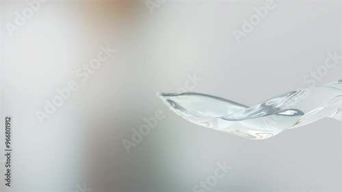 空中を進んでいく水