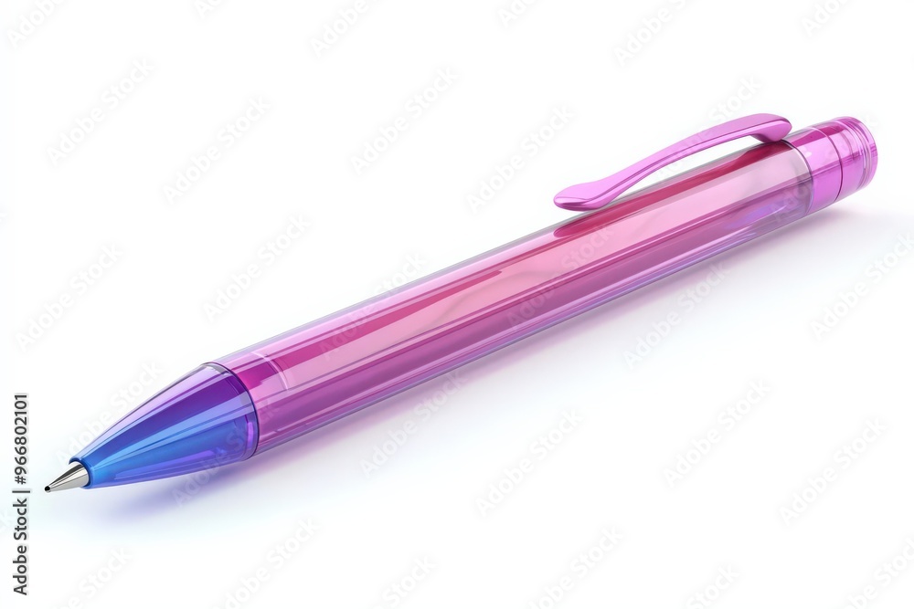 3D cartoon pen emoji, office set icon, sleek design, bright colors, isolated on white background 3D cartoon pen emoji, office set icon, sleek design, bright colors, isolated on white background