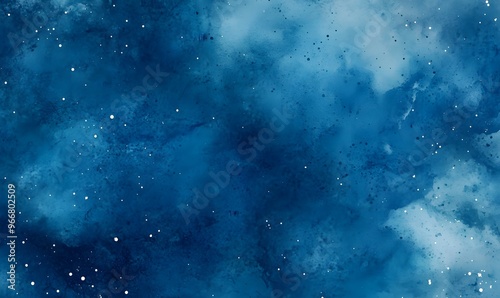 watercolor background of dark blues with white flecks