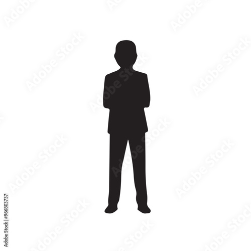 business man silhouette. silhouette of a businessman. silhouette of a professional person