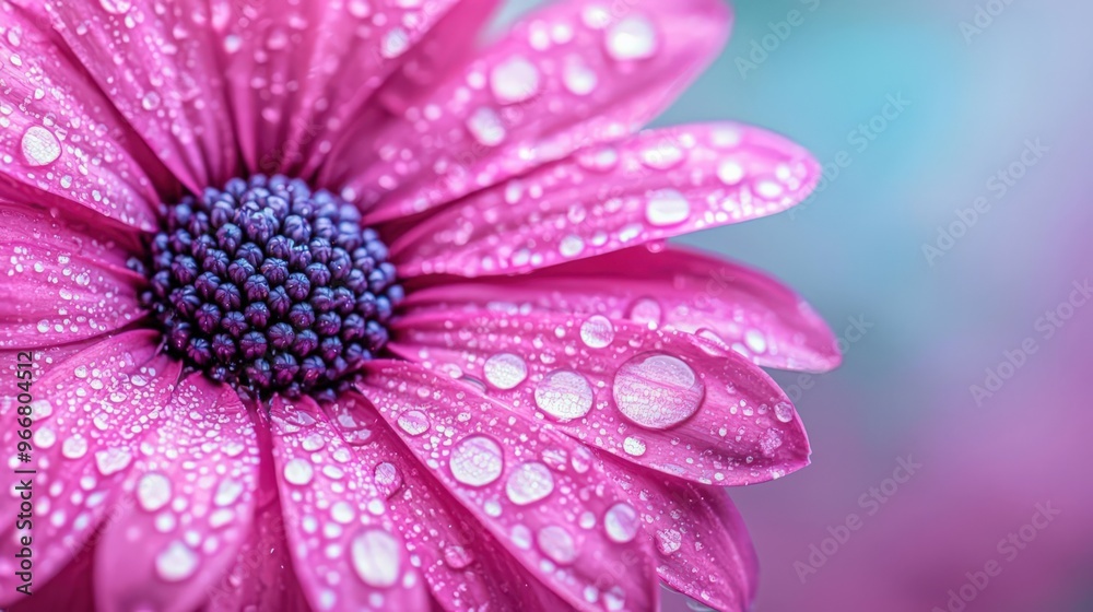 Raindrops sliding down the petals of a vibrant flower in a rainy meadow, symbolizing the lifegiving force of rain Raindrops sliding down the petals of a vibrant flower in a rainy meadow, symbolizing the lifegiving force of rain