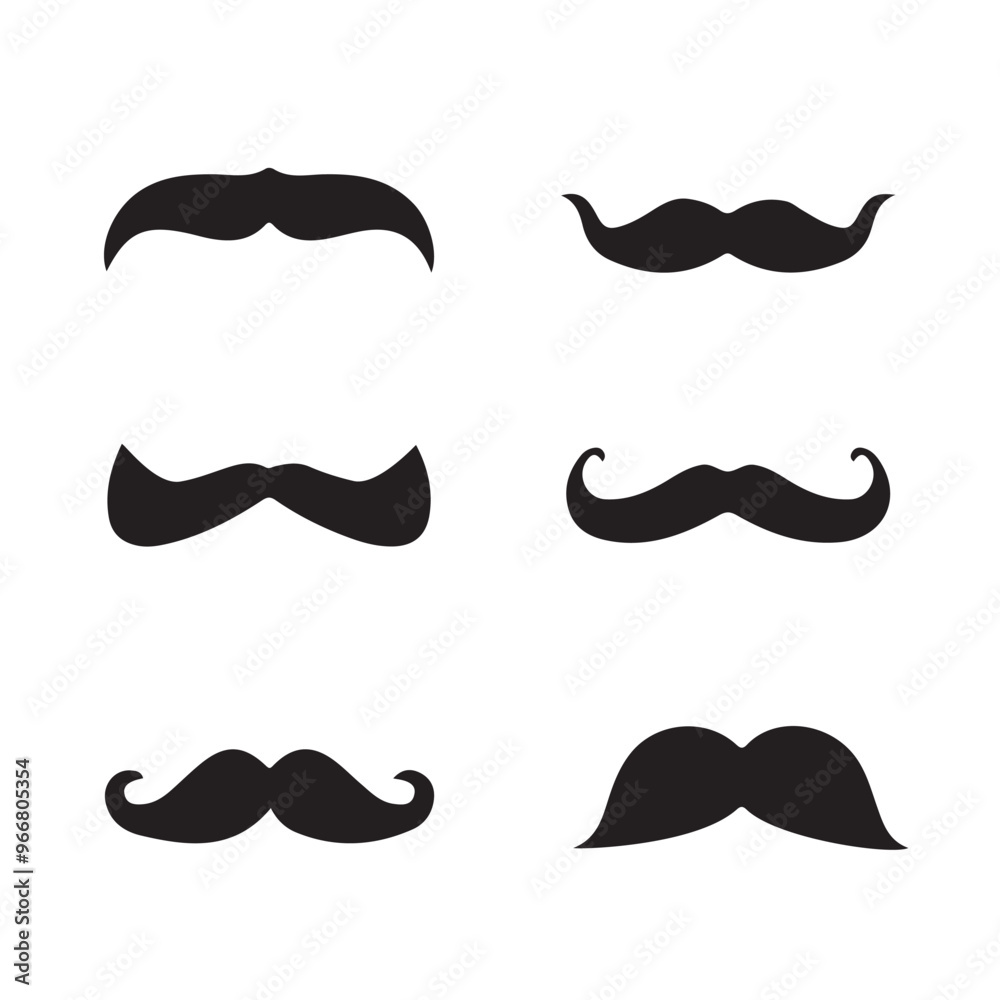 collection of mustaches. set of mustaches. set of mustache vector