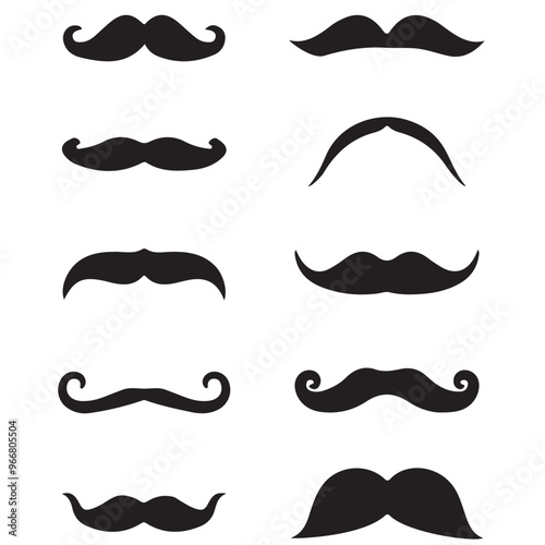 collection of mustaches. set of mustaches. set of mustache vector