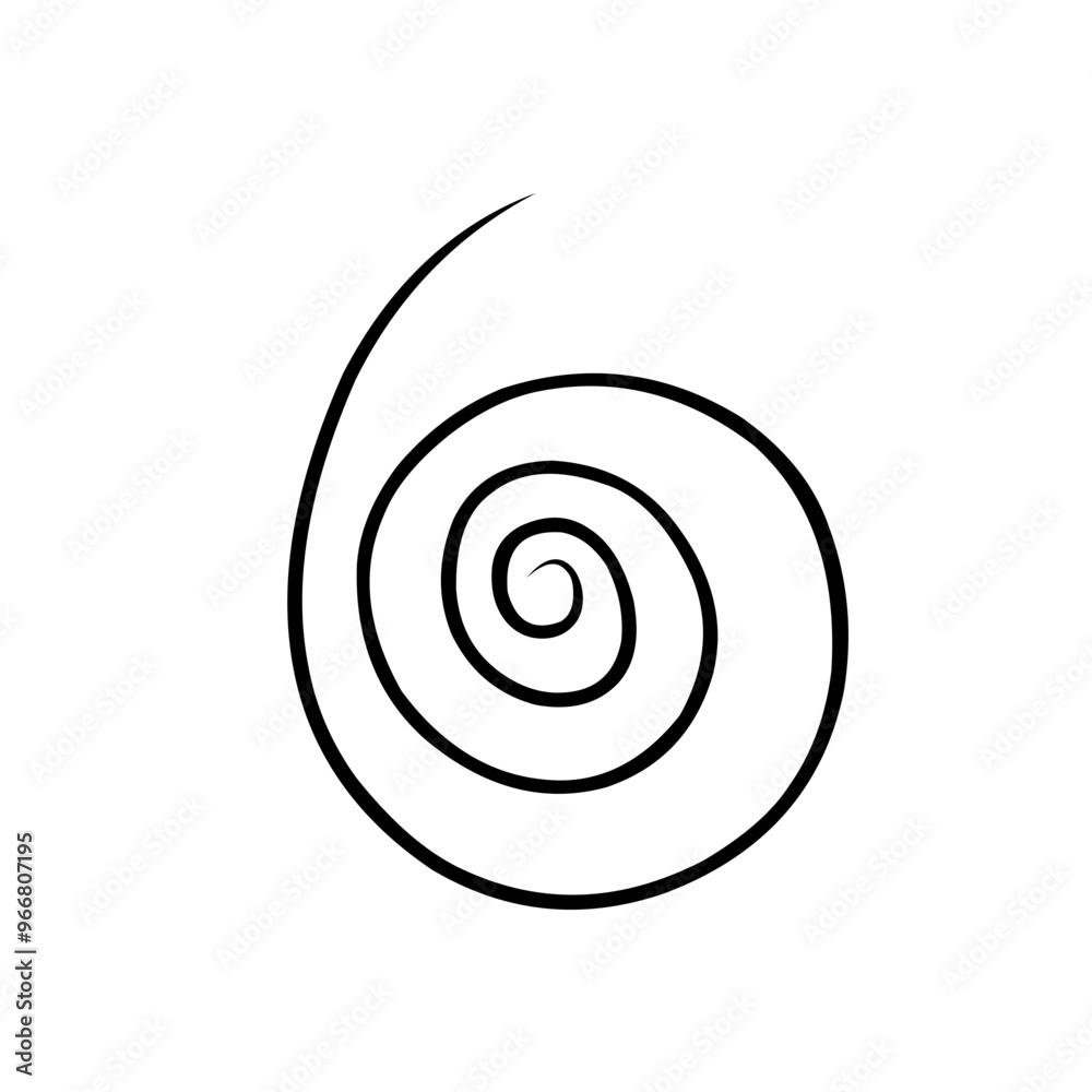 Spiral Swirl Thin Line 