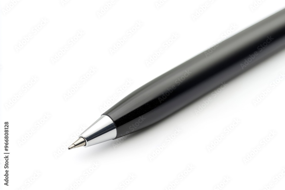 Black pen isolated in white background with generative ai Black pen isolated in white background with generative ai